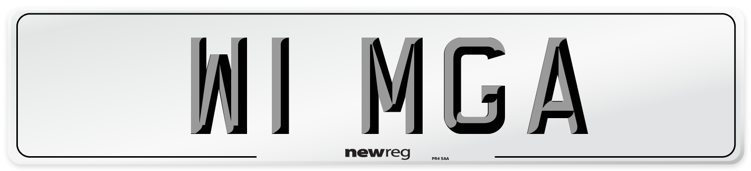 W1 MGA Number Plate from New Reg